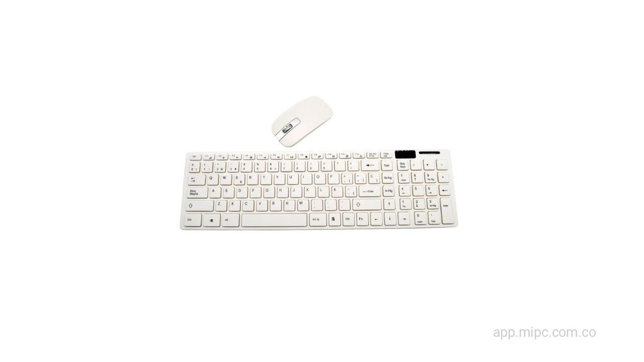 COMBO MOUSE TECLADO INALÁMBRICO WHITE